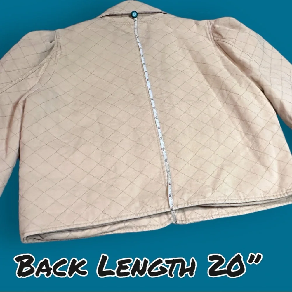 🎉HP🎉 NWT Vernacular Puff Sleeved Cropped Quilted Jacket in Cream. Size Large - Picture 11 of 16